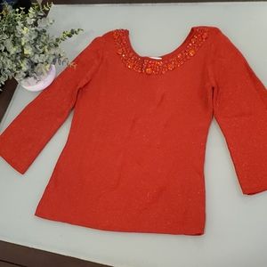 Joseph A. Sweater beaded sweater Medium